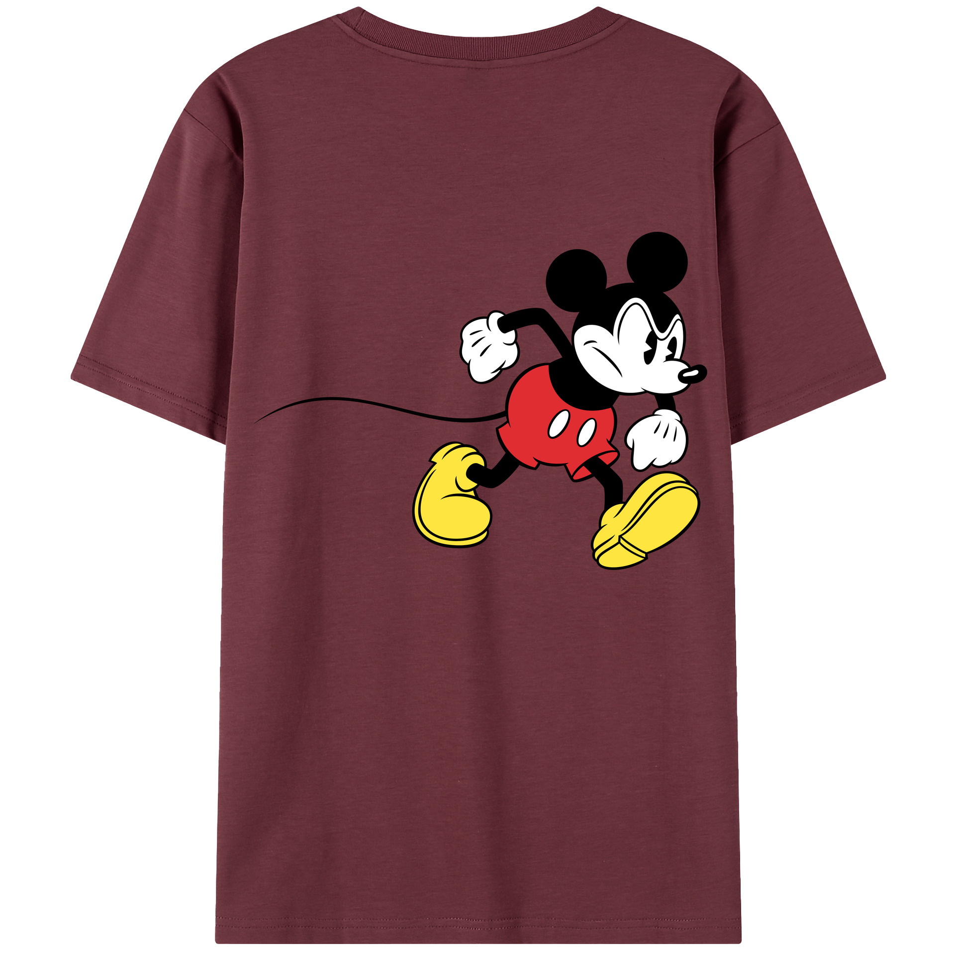 （画像用） ミッキーマウス Mickey Mouse 綿100％半袖Tシャツ（背面プリント）
